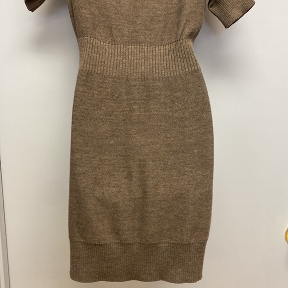 Ann Taylor LOFT Brown Day Sheath Short Sleeve Dress - Picture 4 of 6